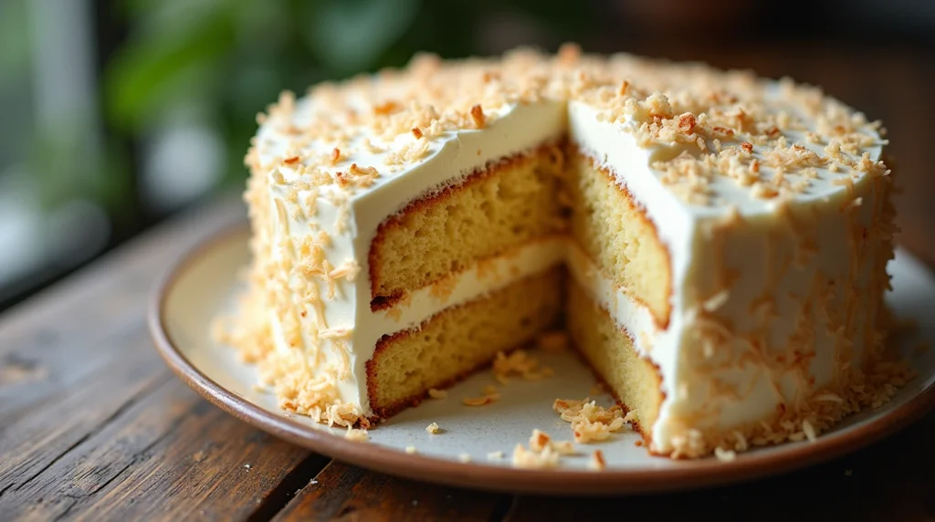 Creamy Coconut Cake Recipe - Easy & Delicious